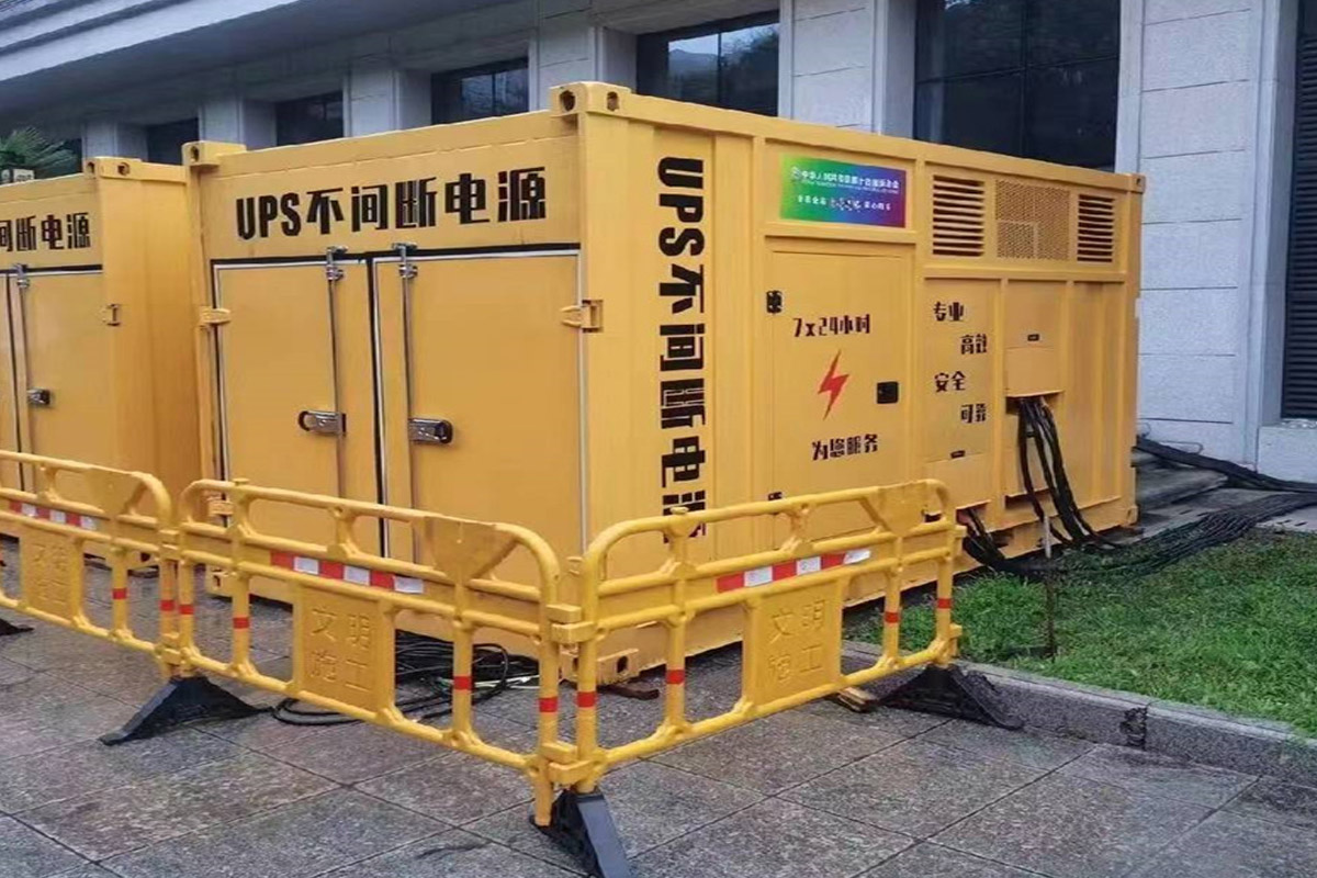 福田发电机租赁施工现场